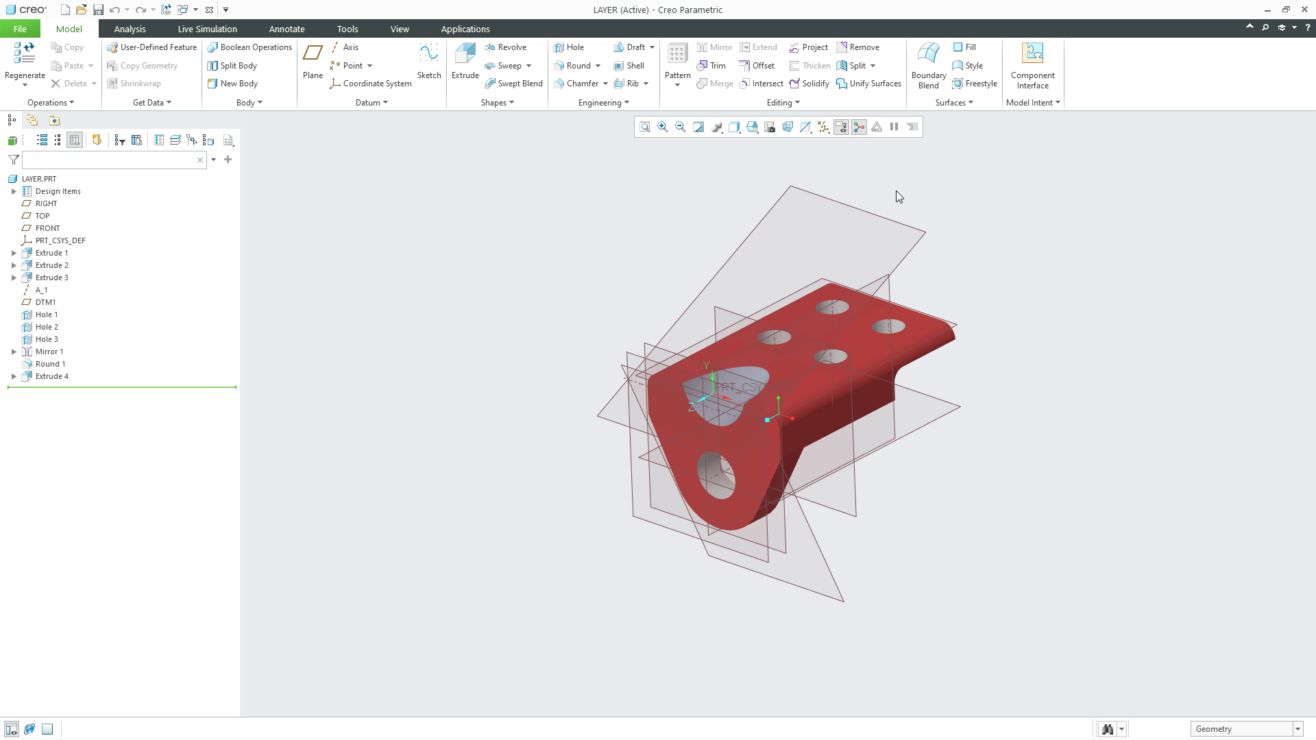 Utilize Layers in Part Models | tutorial | PTC Learning Connector