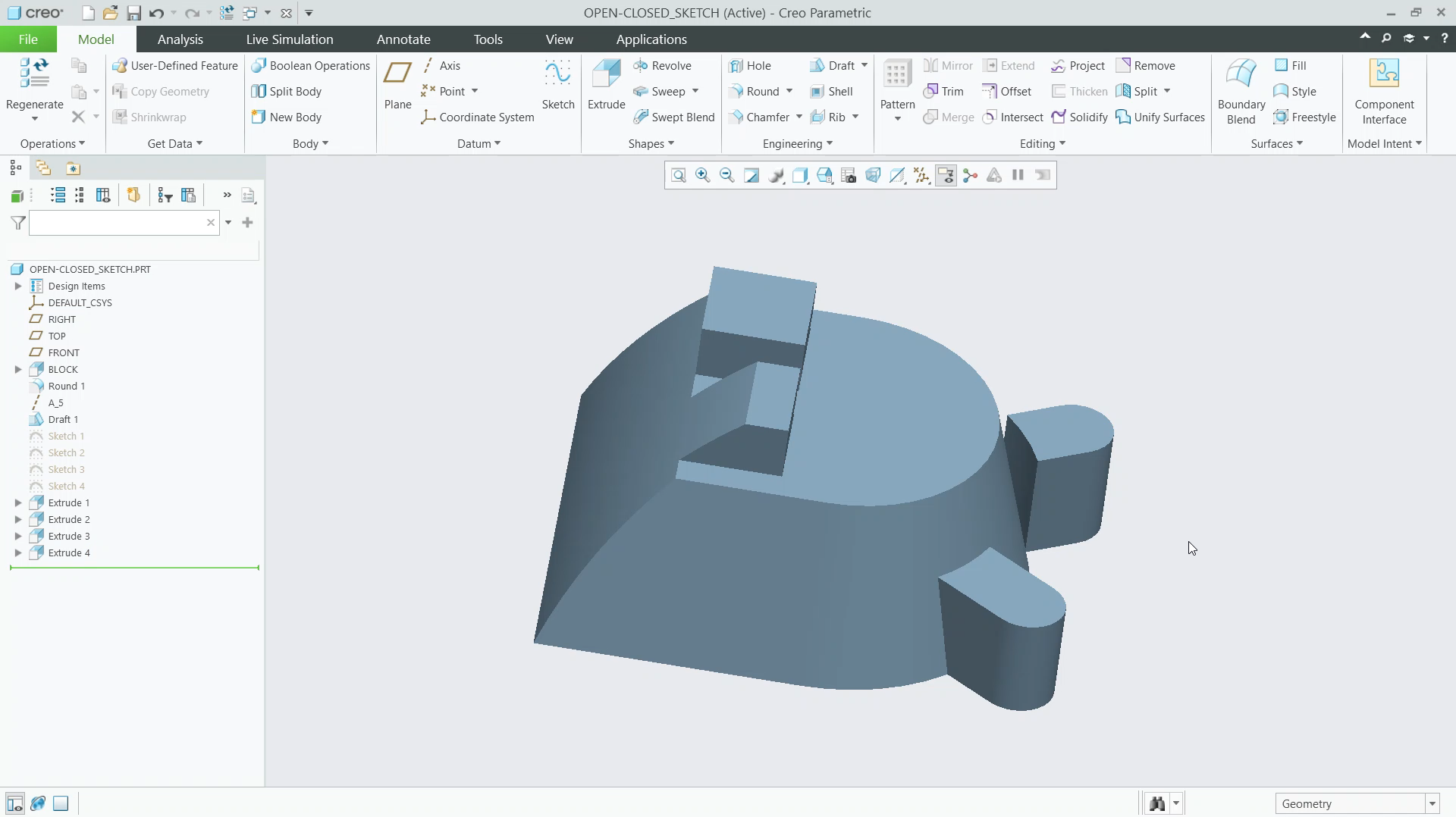 Analyze Open and Closed Sections | Tutorial | PTC Learning Connector