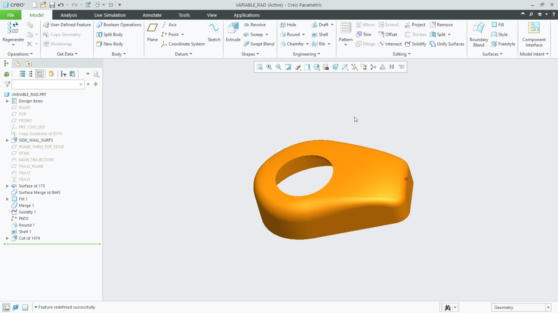 Create Variable Radius Rounds | tutorial | PTC Learning Connector