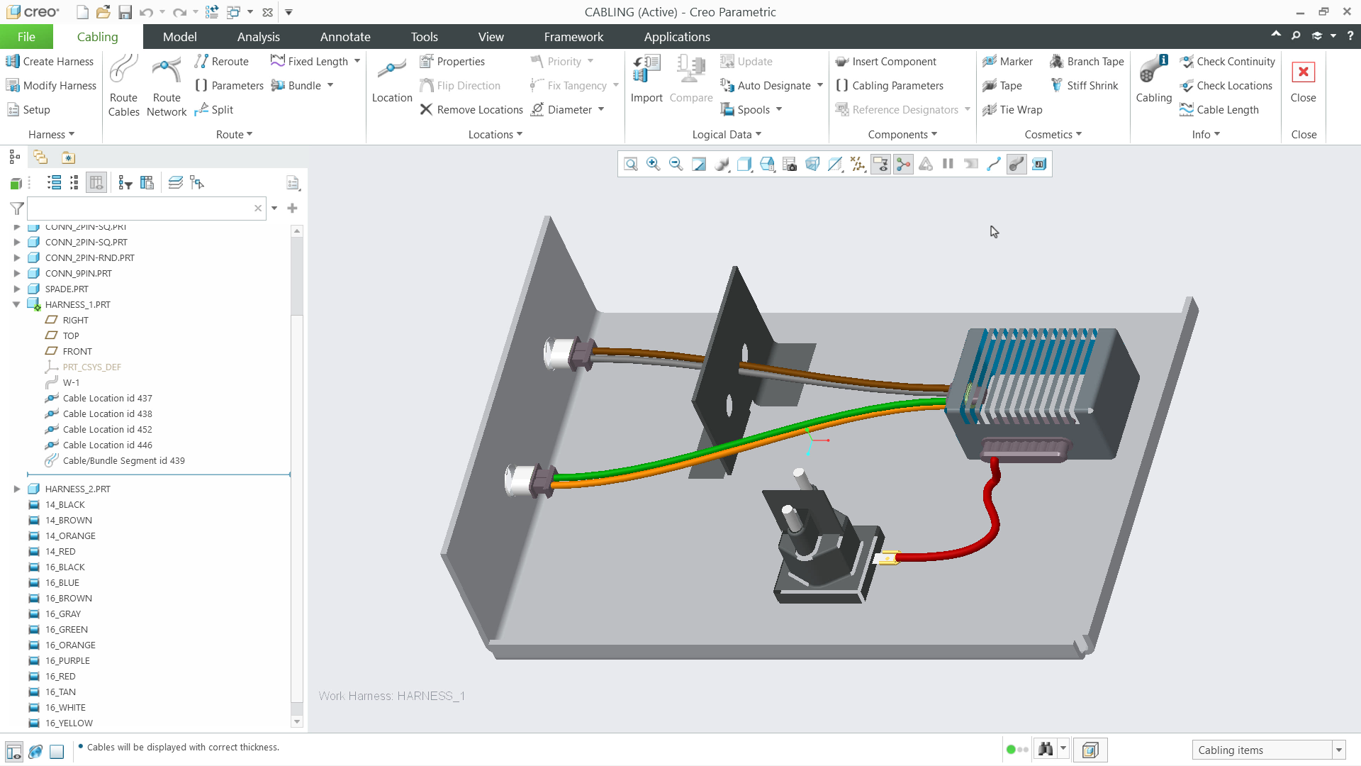 Insert and Edit Wire Locations | tutorial | PTC Learning Connector