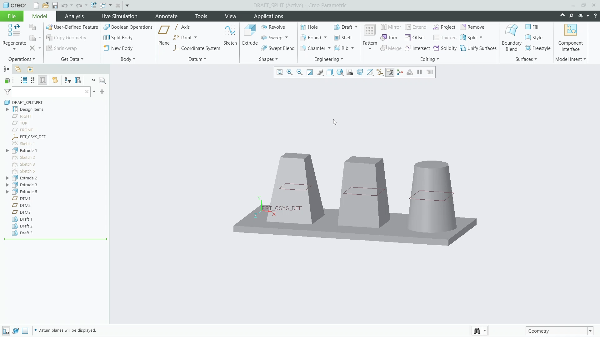 Create Basic Split Drafts | tutorial | PTC Learning Connector