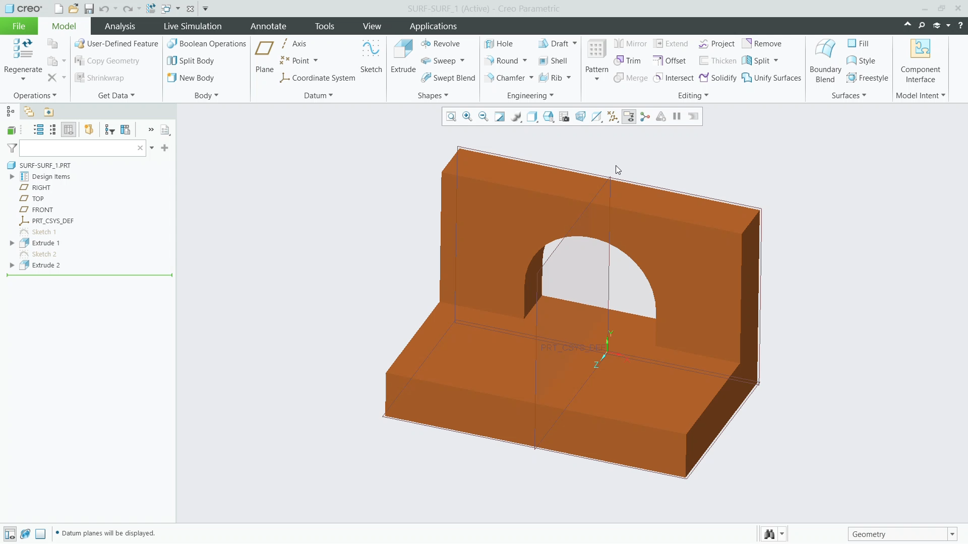 Create Rounds by Selecting Two Surfaces | tutorial | PTC Learning Connector