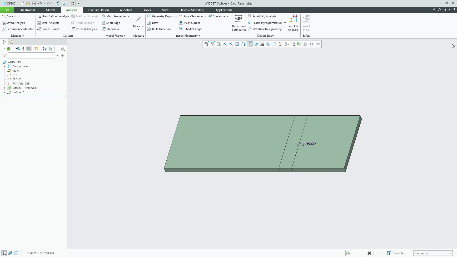 Use Developed Length | tutorial | PTC Learning Connector