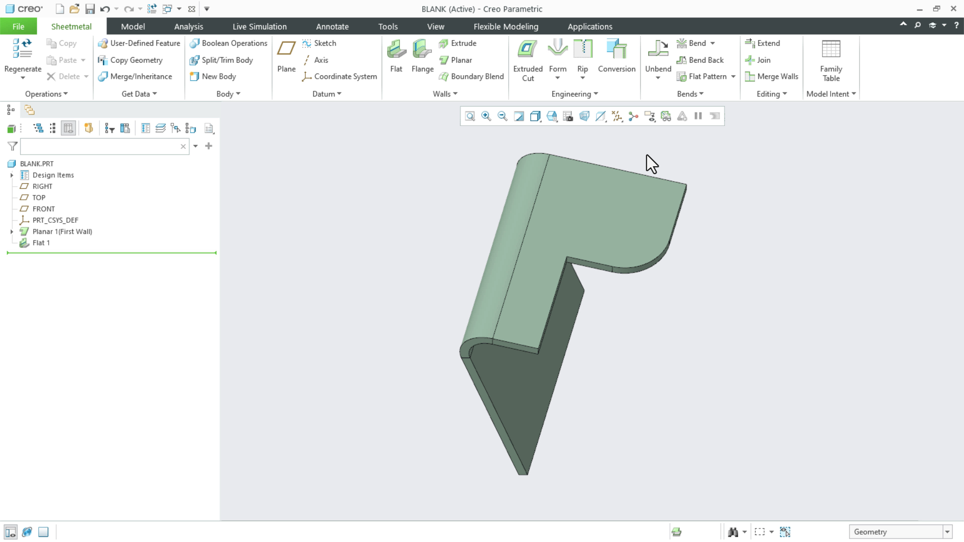 Create Secondary Flat Walls | tutorial | PTC Learning Connector