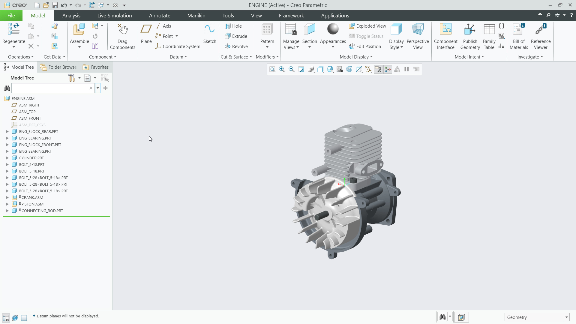 Use the Assembly Model Tree Search Field | tutorial | PTC Learning ...