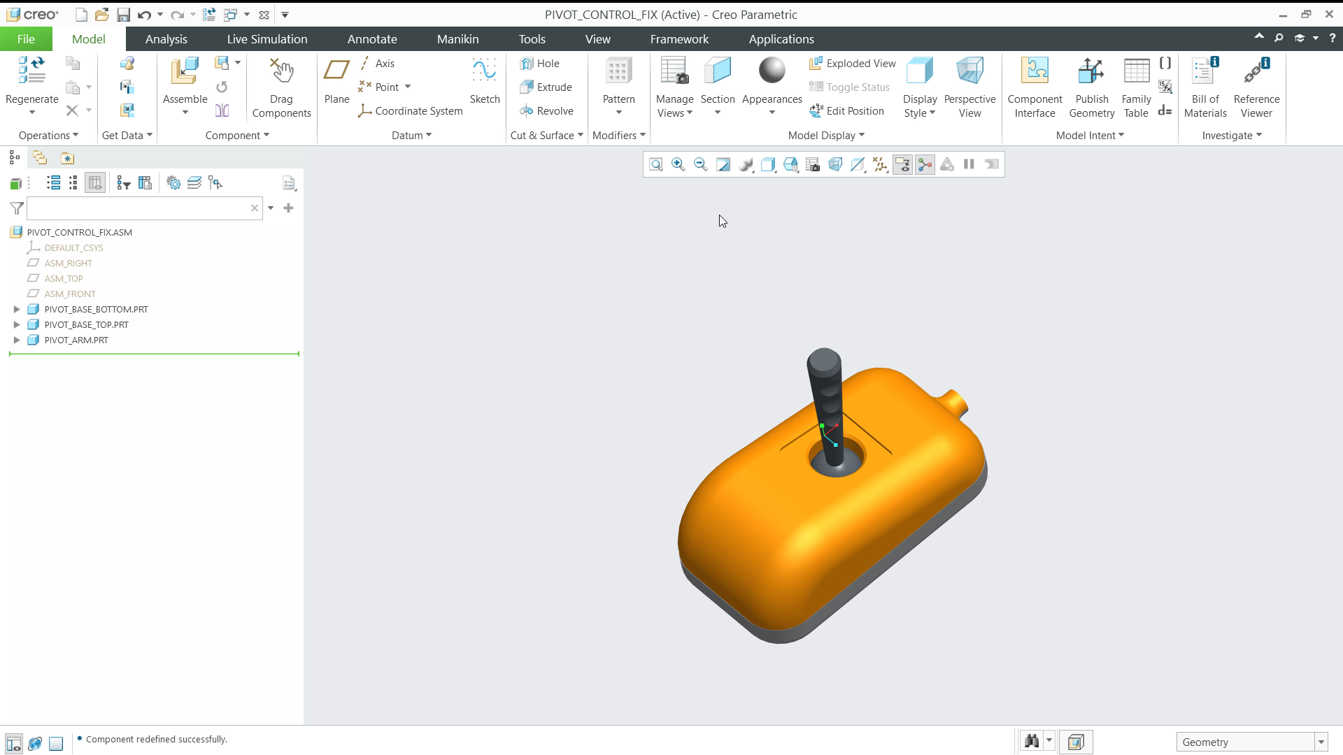 Constrain Components Using Fix | tutorial | PTC Learning Connector