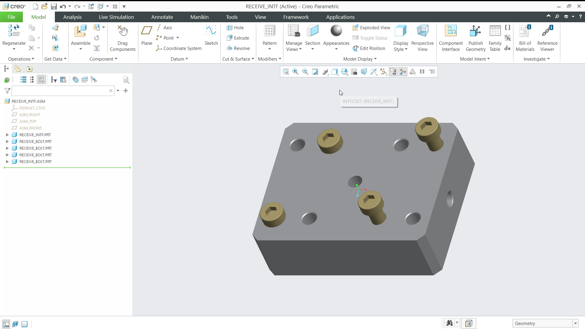 Use a Receiving Component Interface | tutorial | PTC Learning Connector