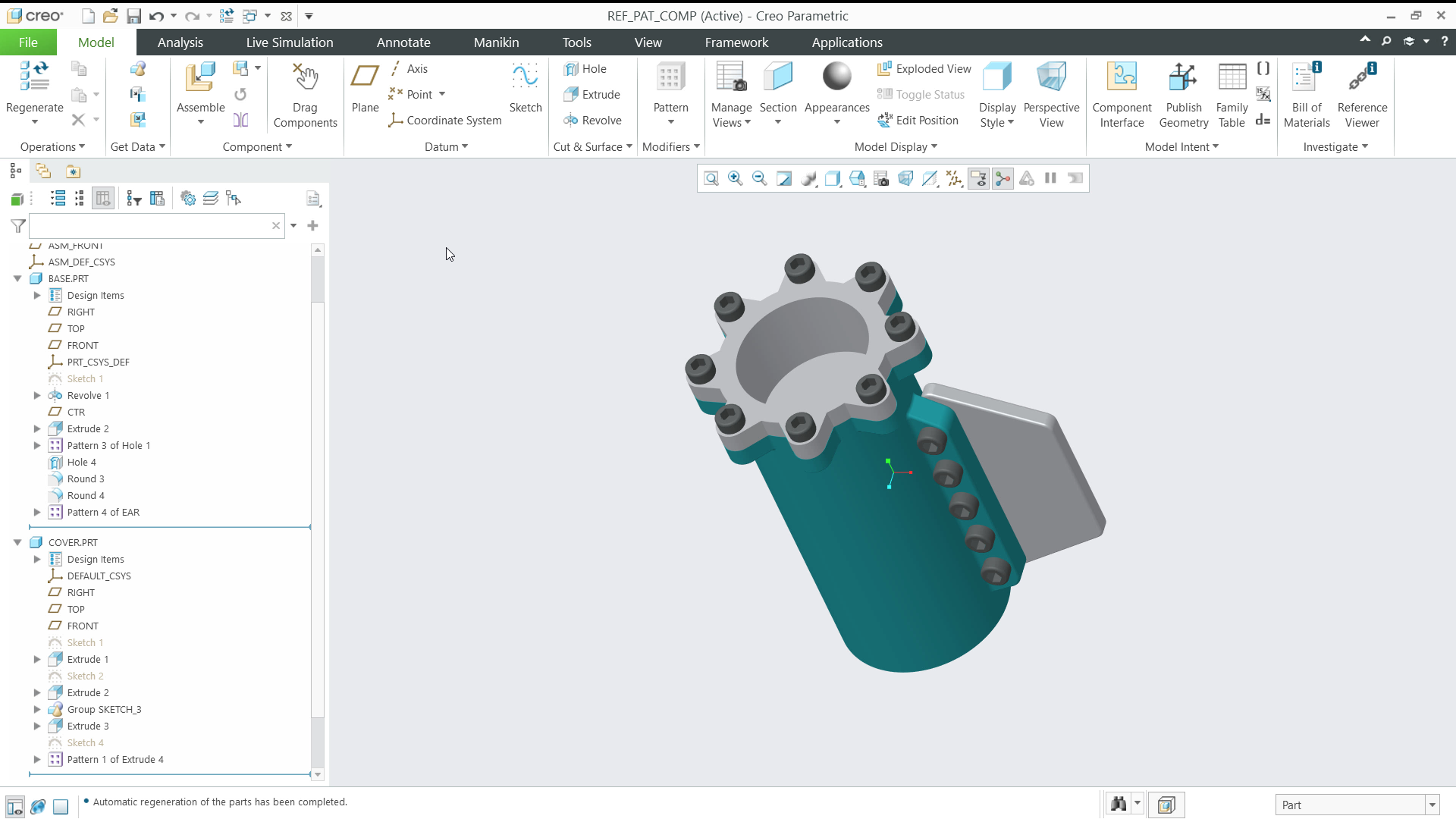 Create Reference Patterns of Components | tutorial | PTC Learning Connector