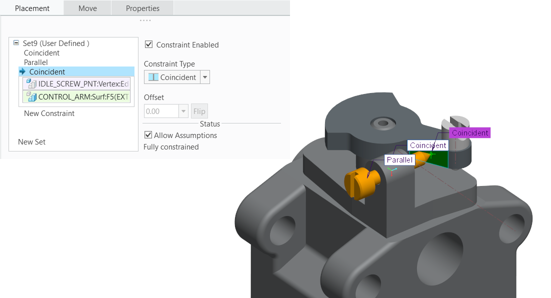 Constrain a Point on a Surface | tutorial | PTC Learning Connector