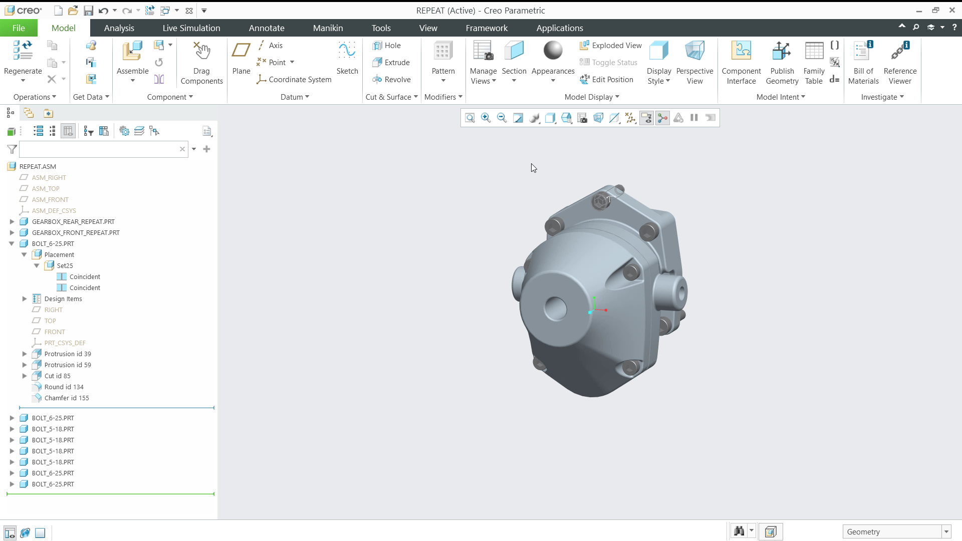 Repeat Component Placement | tutorial | PTC Learning Connector