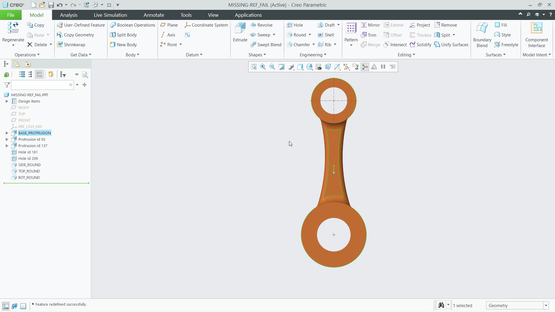 Analyze Missing Part Reference Failures | tutorial | PTC Learning Connector