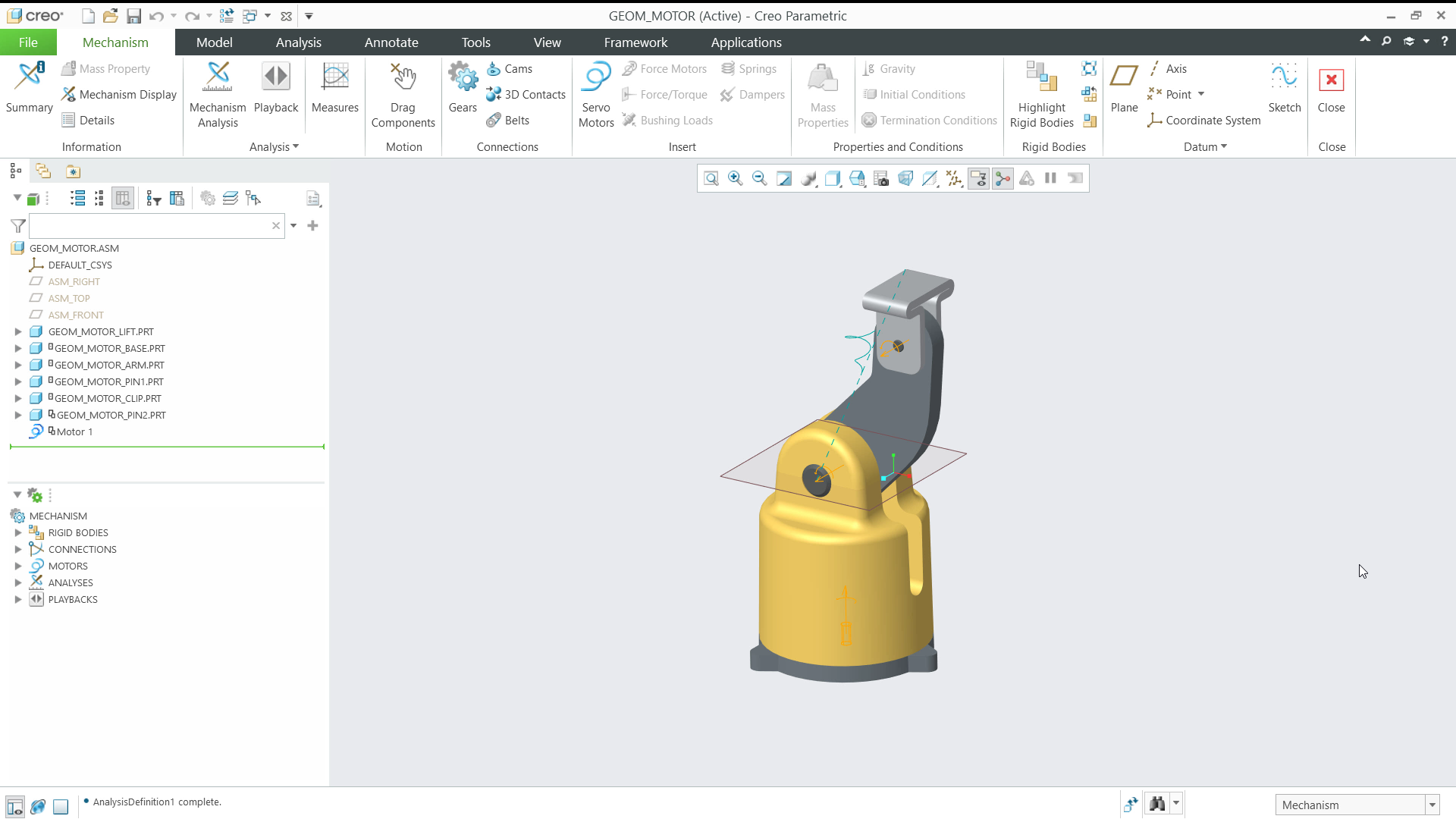 Create Geometry Servo Motors | tutorial | PTC Learning Connector