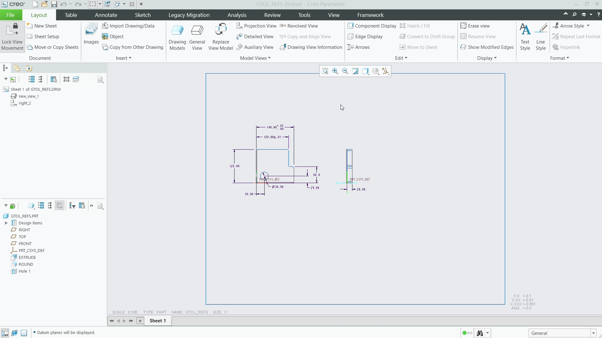 Set Up Geometric Tolerance References | Tutorial | PTC Learning Connector