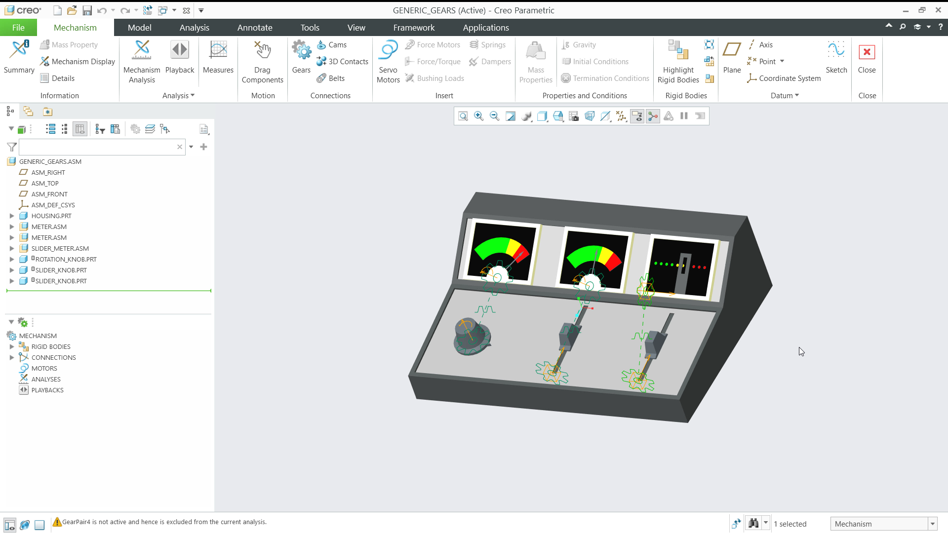 Create Generic Gear Connections | tutorial | PTC Learning Connector