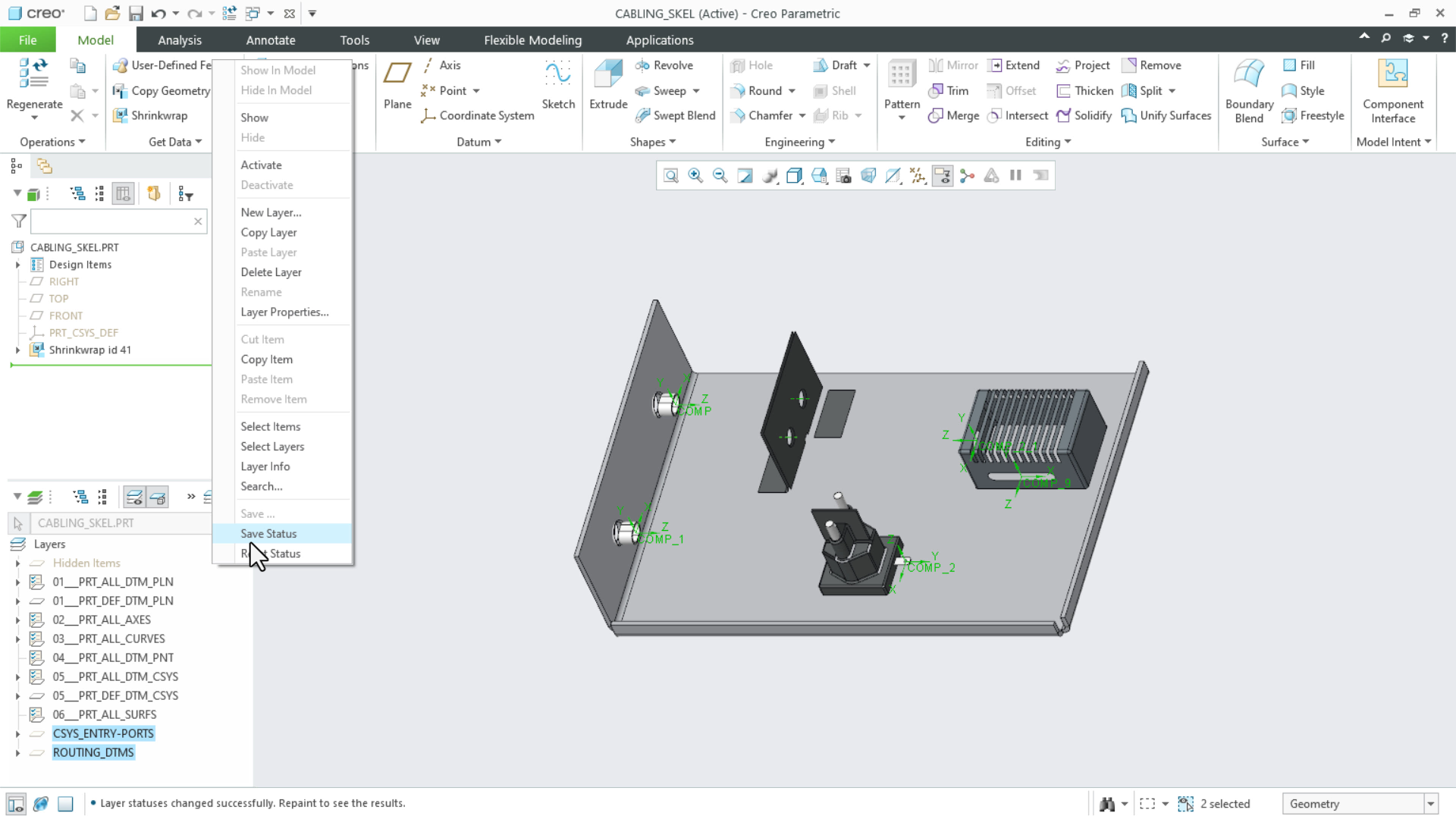 Share Routing Geometry Using Shrinkwrap | tutorial | PTC Learning Connector