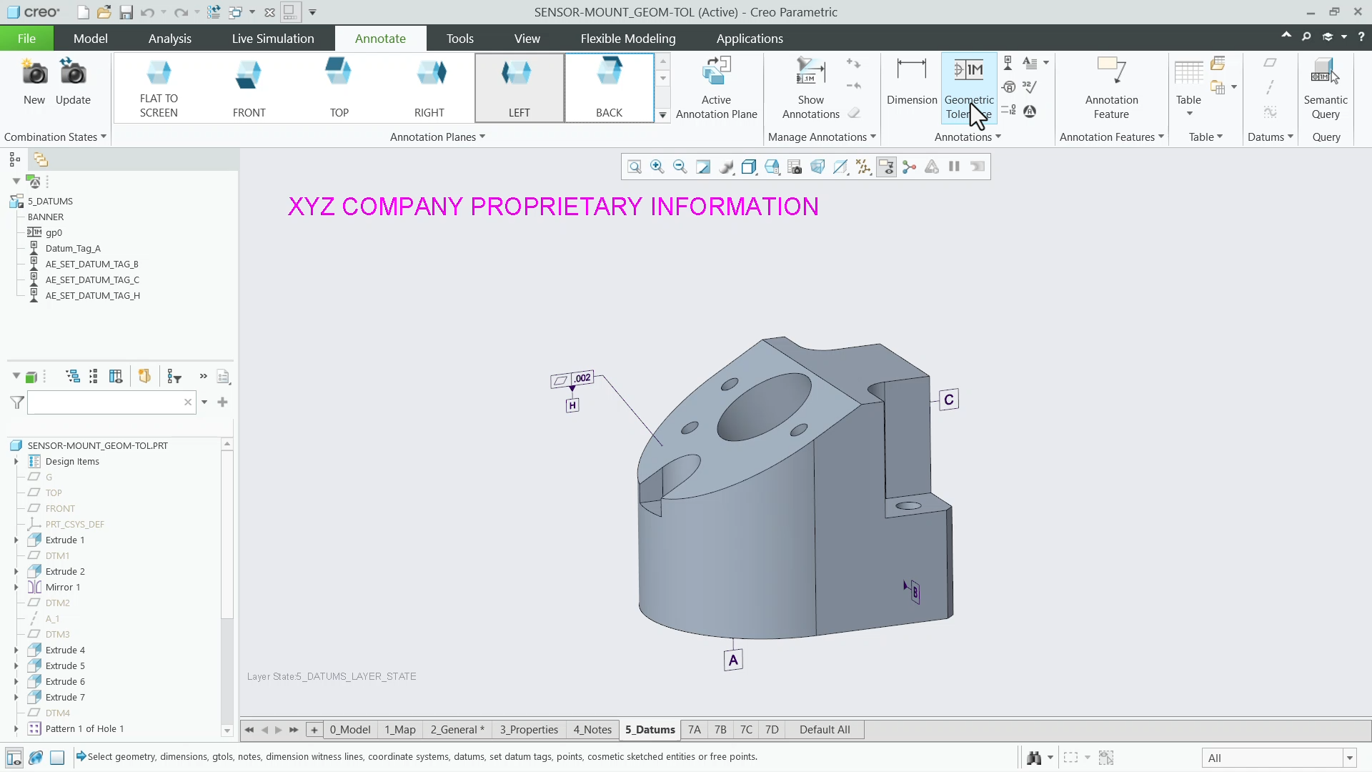 Create Geometric Tolerance Annotations | tutorial | PTC Learning Connector