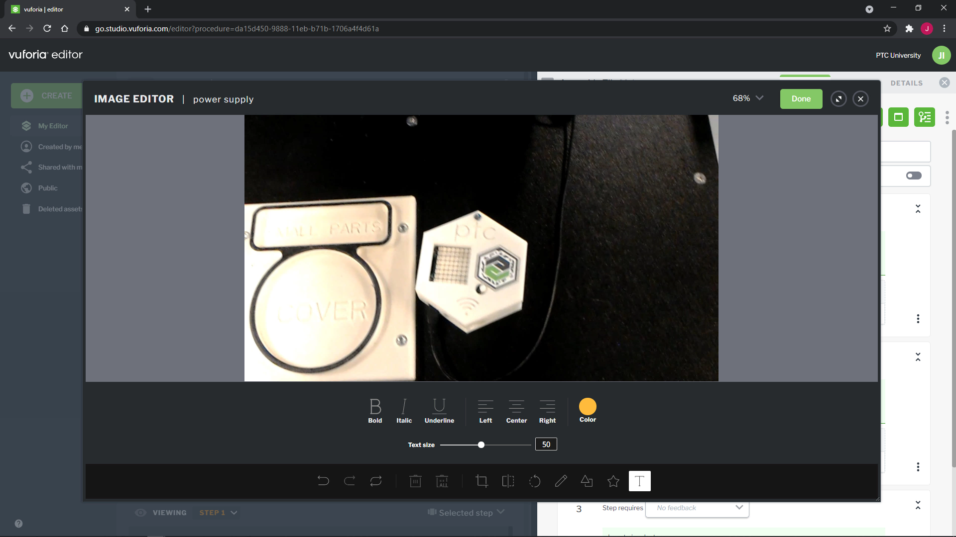 Create and Edit an Image Asset | tutorial | PTC Learning Connector