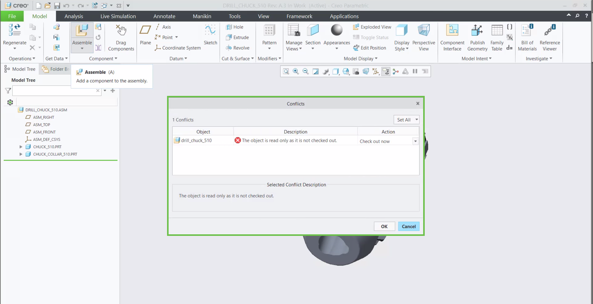 Use Library Parts in Assemblies | tutorial | PTC Learning Connector