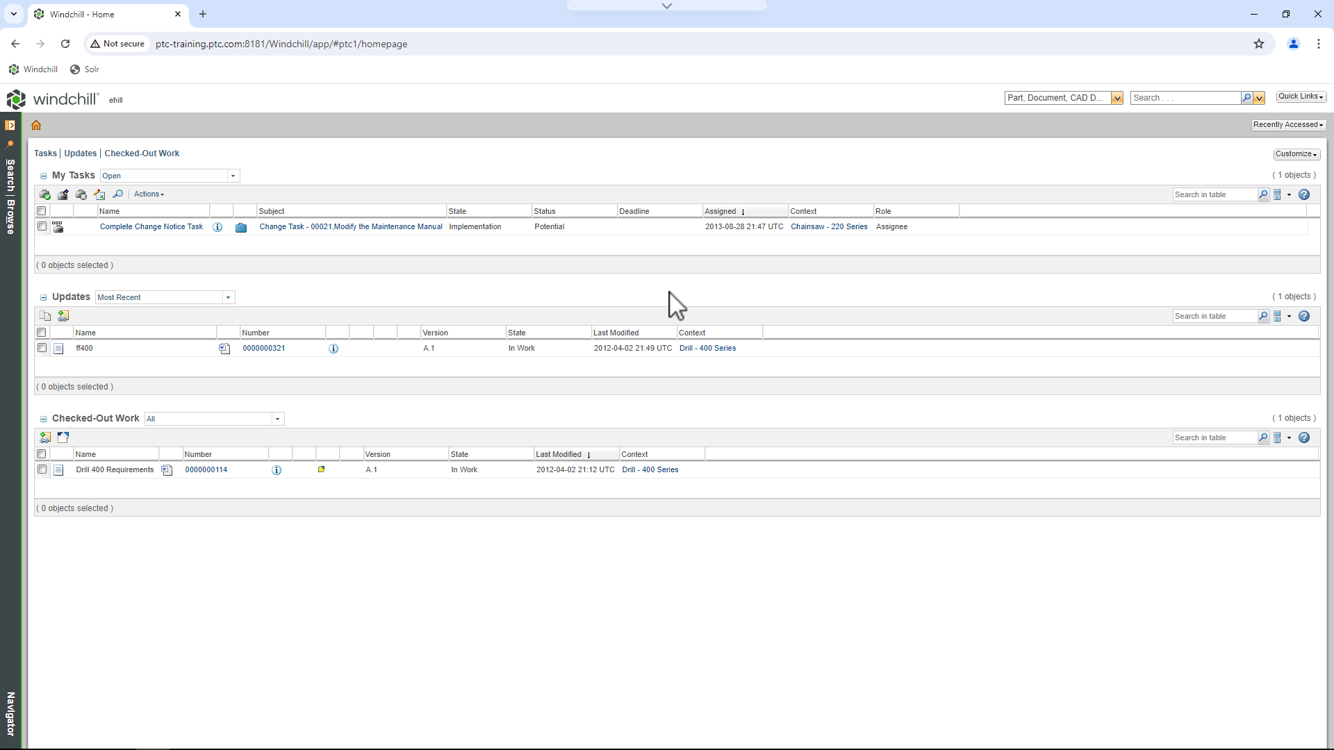 Complete a Document Implementation Task | tutorial | PTC Learning Connector