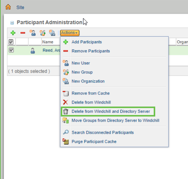 Delete a User Account | tutorial | PTC Learning Connector