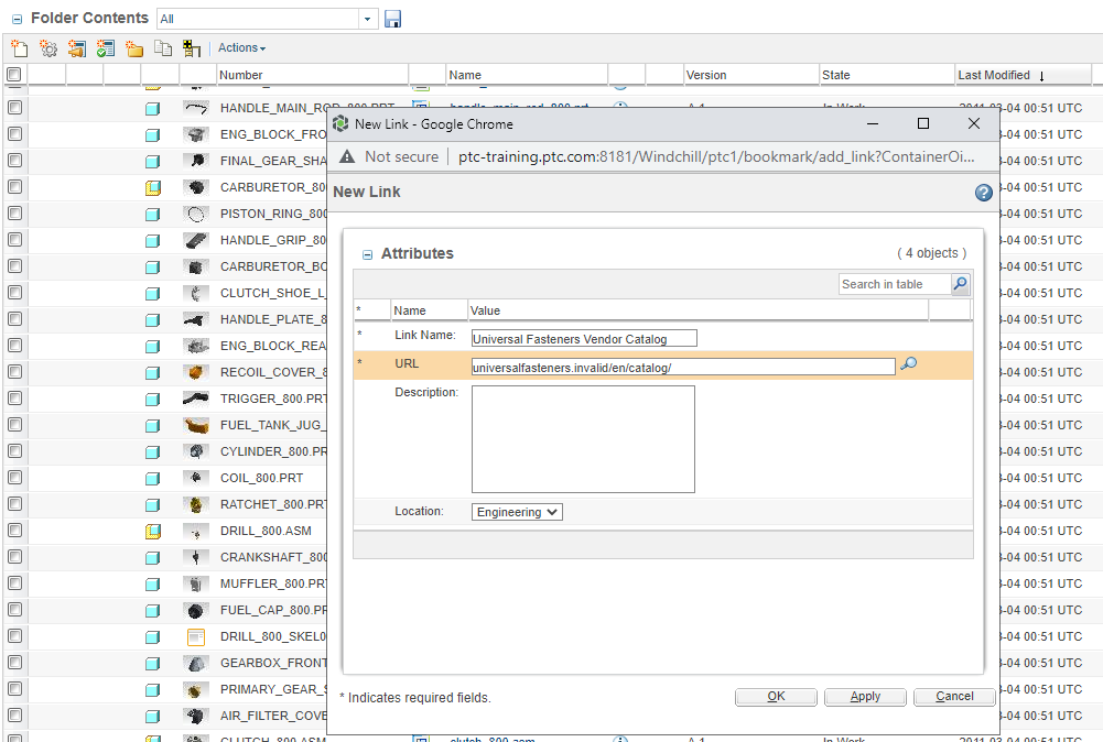 Create URL Links | tutorial | PTC Learning Connector