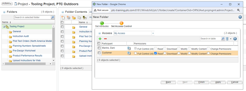 Plan Project Storage | tutorial | PTC Learning Connector