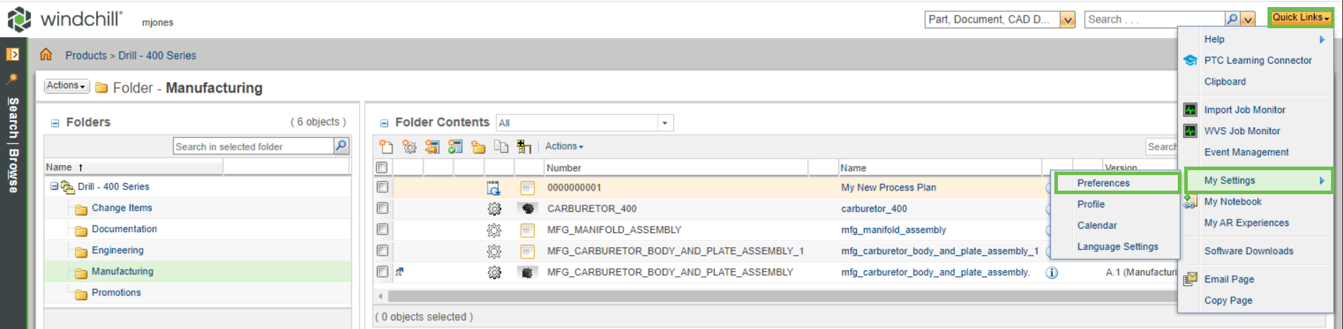 Explore Plan Browser Preferences | tutorial | PTC Learning Connector