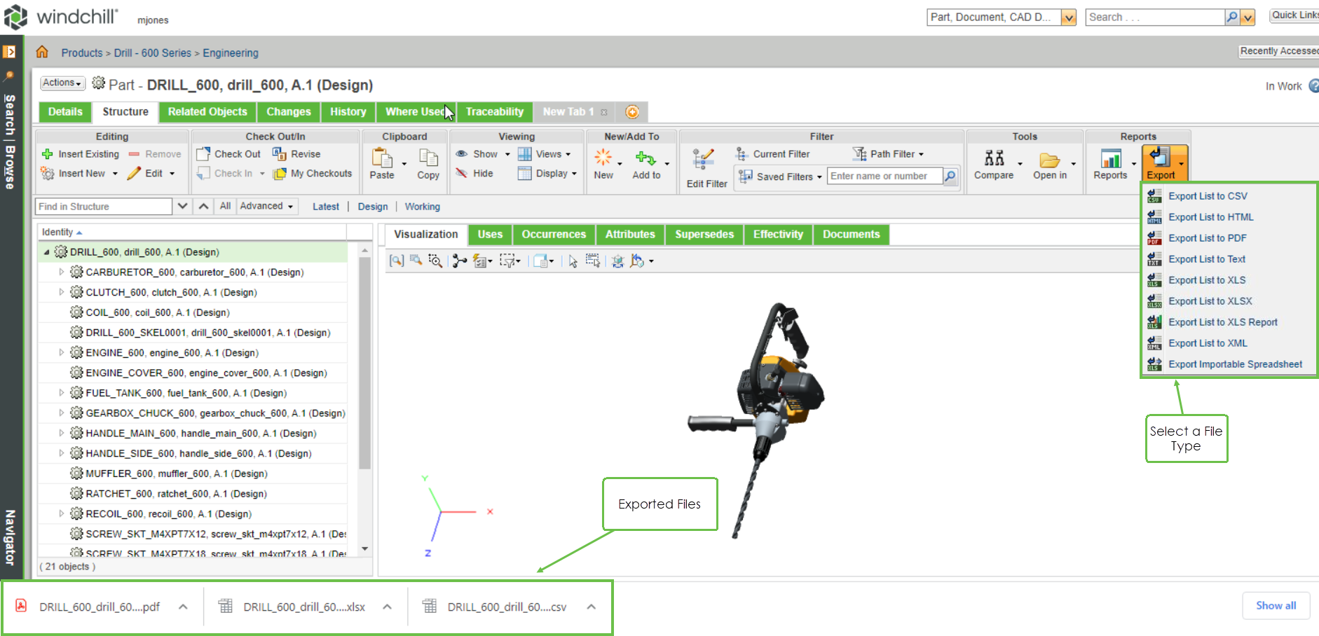 Export Product Structure in Various File Formats | tutorial | PTC ...