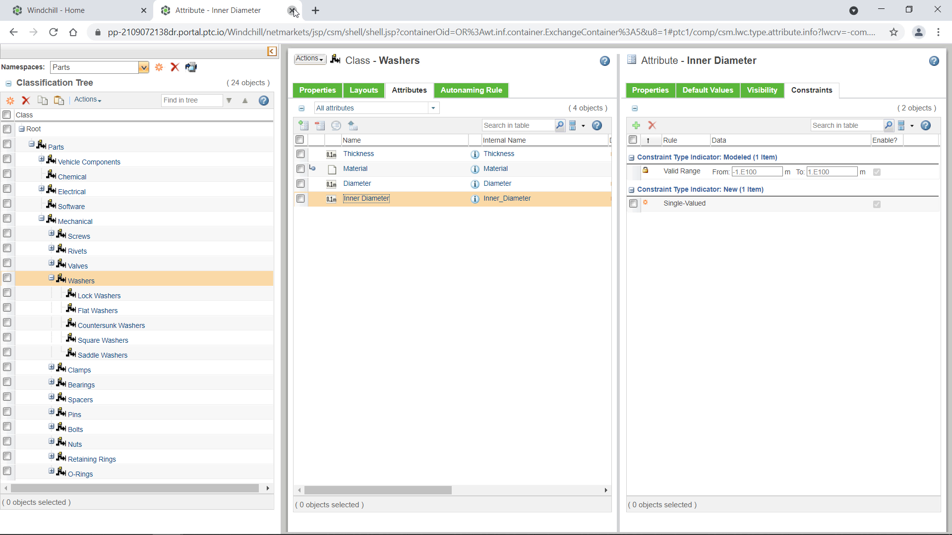 Explore the Manage Classifications Page | tutorial | PTC Learning Connector