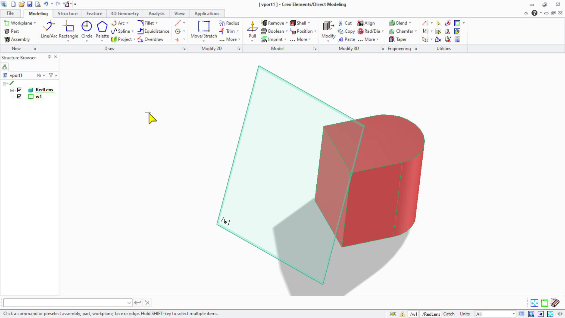 Create a Workplane on a Face | tutorial | PTC Learning Connector
