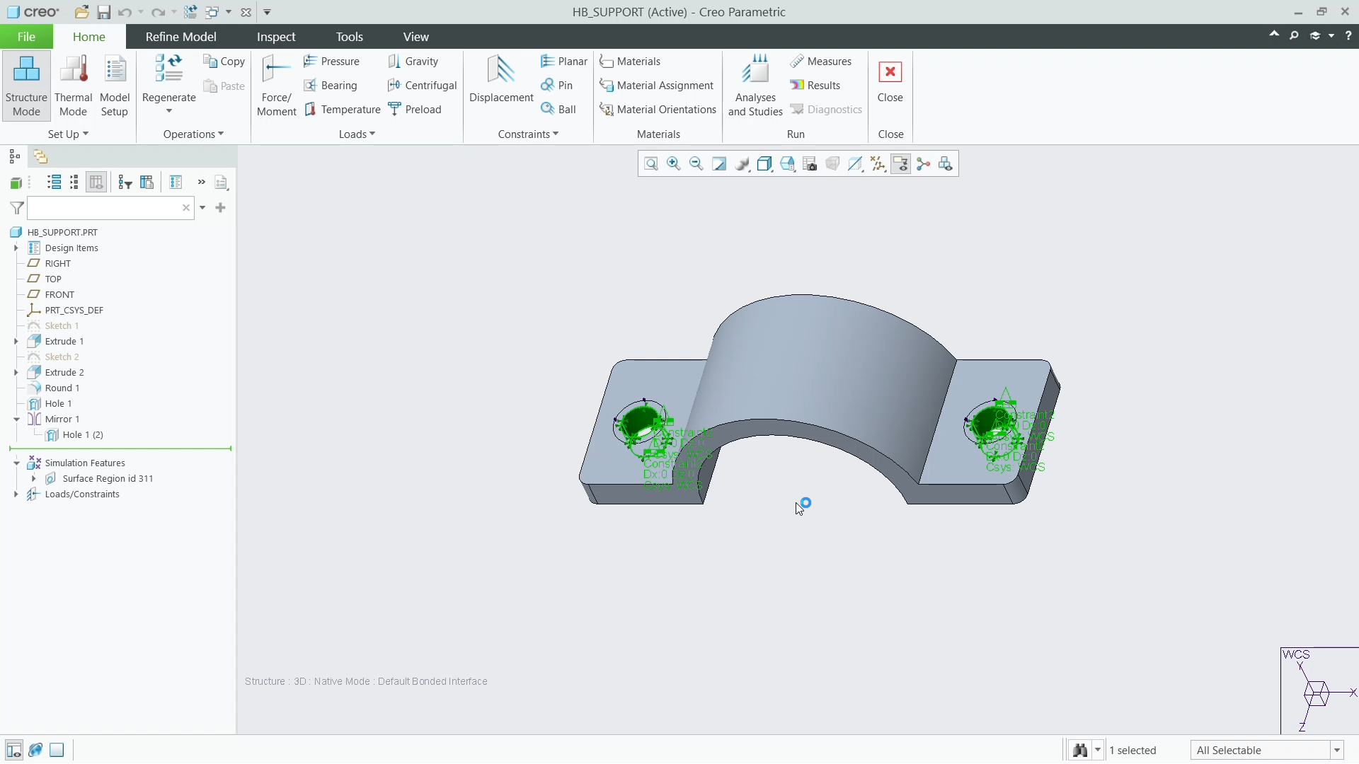 Create Displacement Constraints | tutorial | PTC Learning Connector