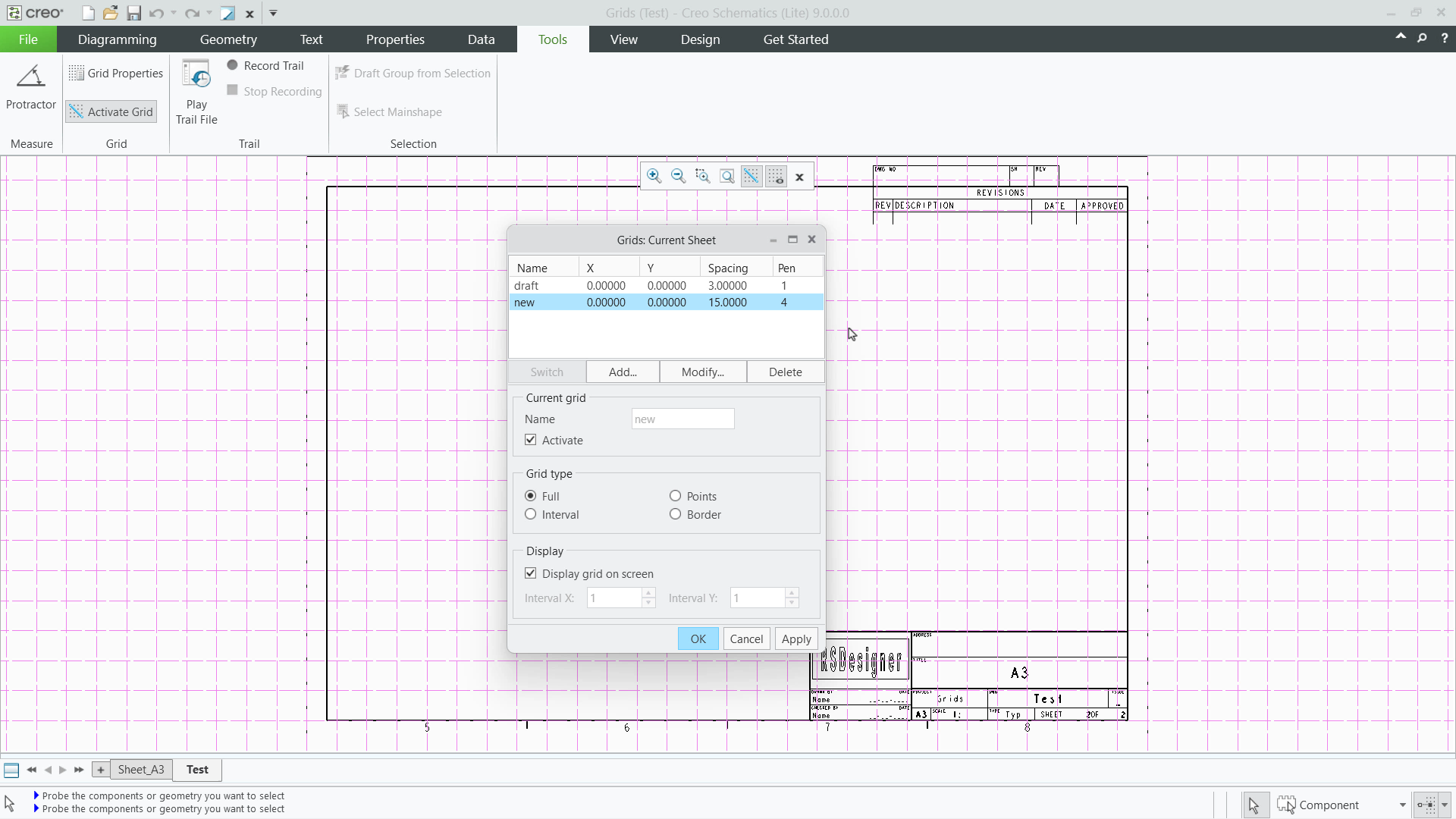Configure Grids | tutorial | PTC Learning Connector