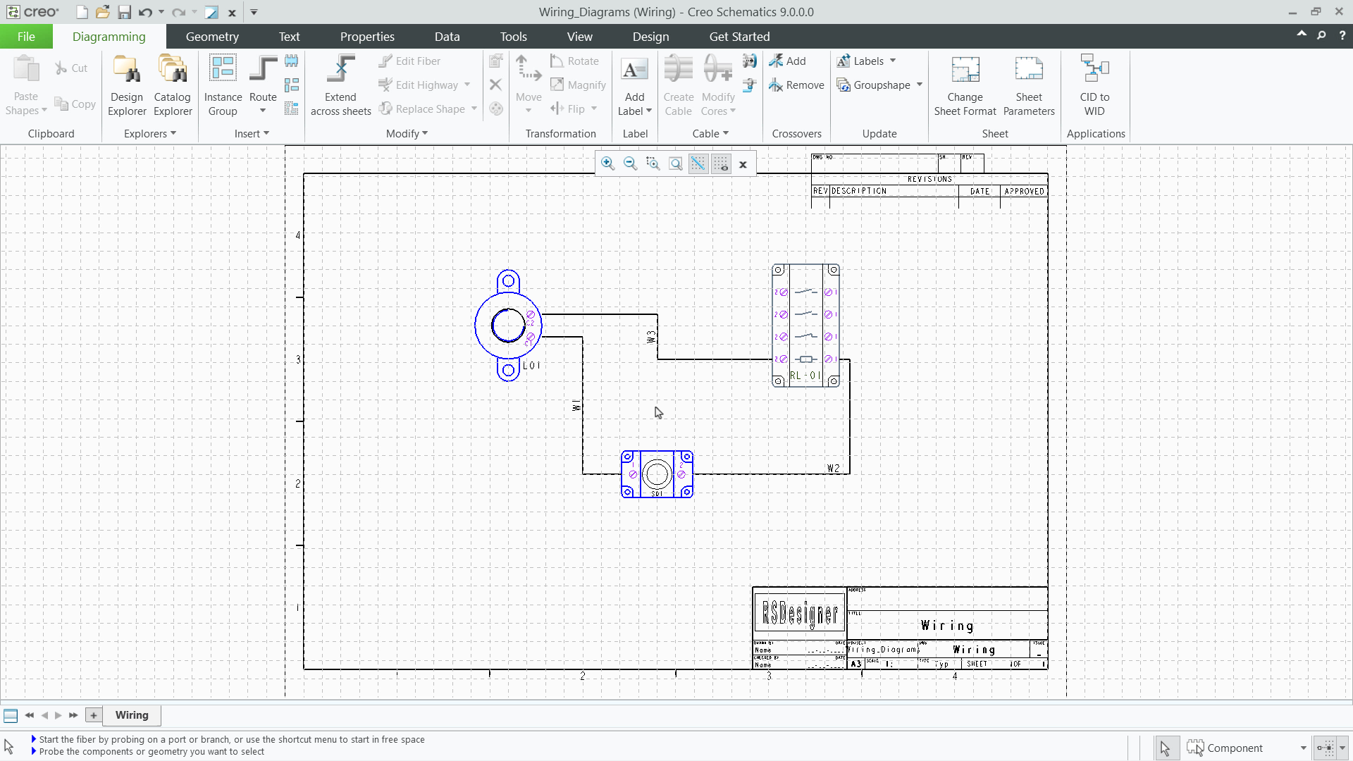 Create Wiring Diagrams | tutorial | PTC Learning Connector