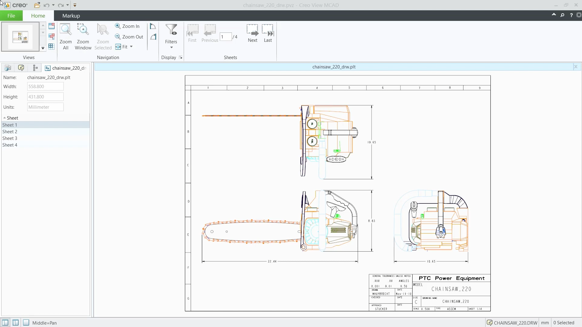 Create a Construction Line in a Drawing | tutorial | PTC Learning Connector
