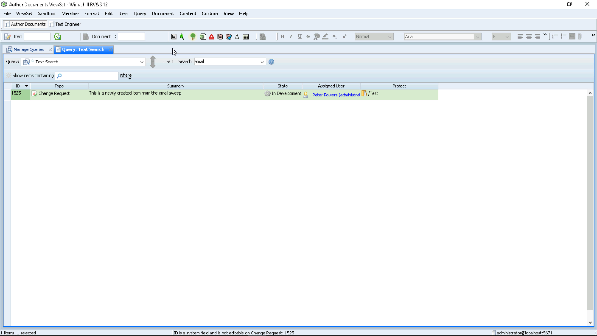 Edit an Item | tutorial | PTC Learning Connector