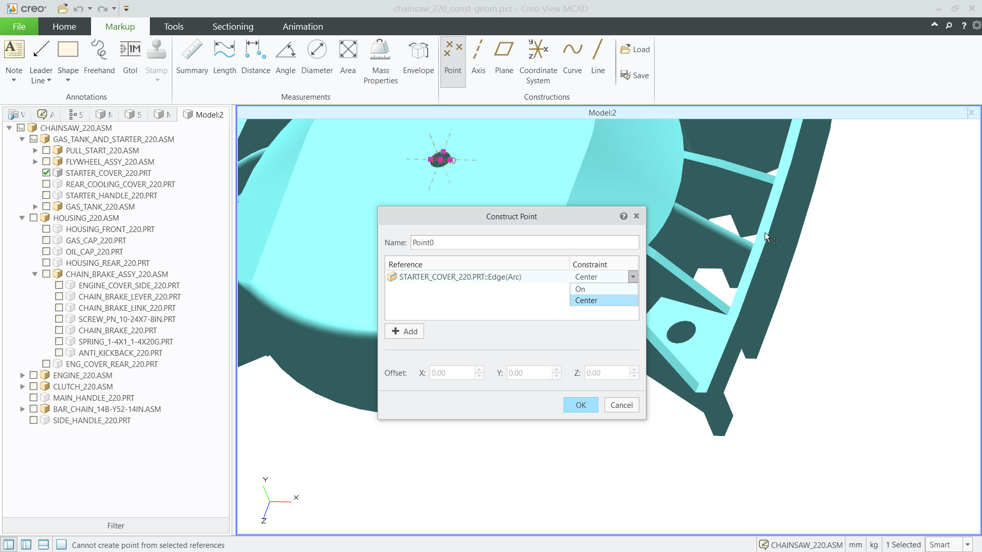 Create a Construction Point | tutorial | PTC Learning Connector