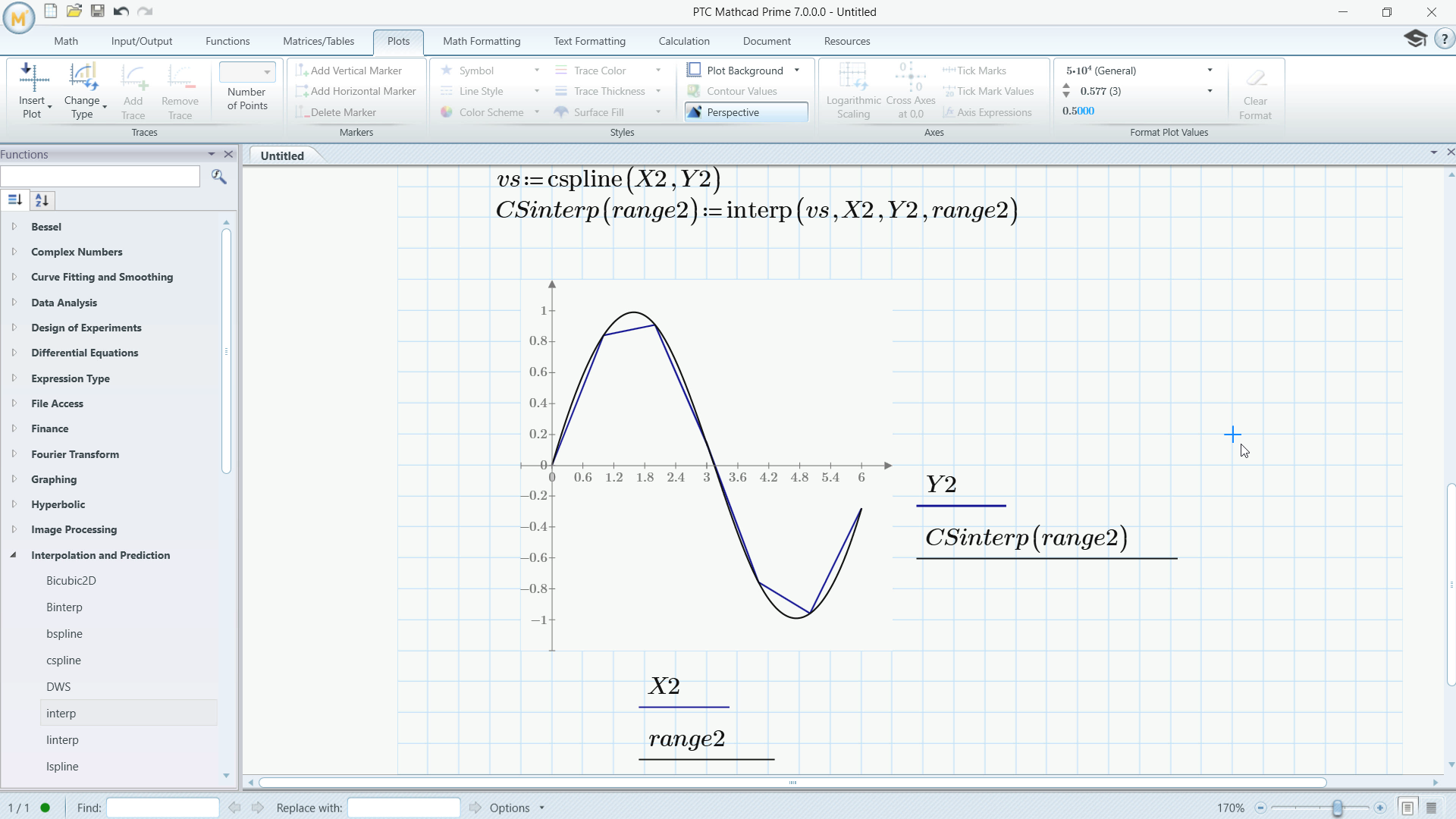 Interpolate Data | tutorial | PTC Learning Connector