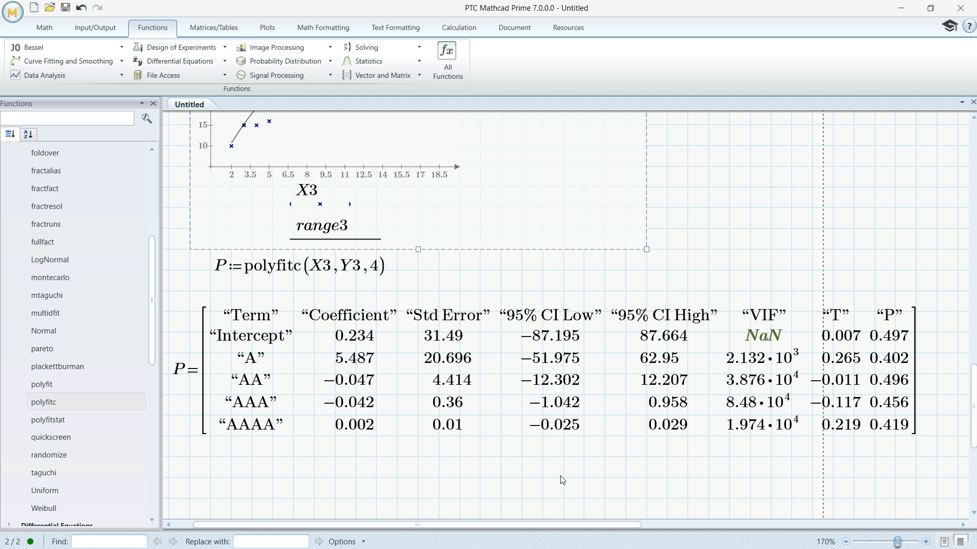 Regressing Data | tutorial | PTC Learning Connector