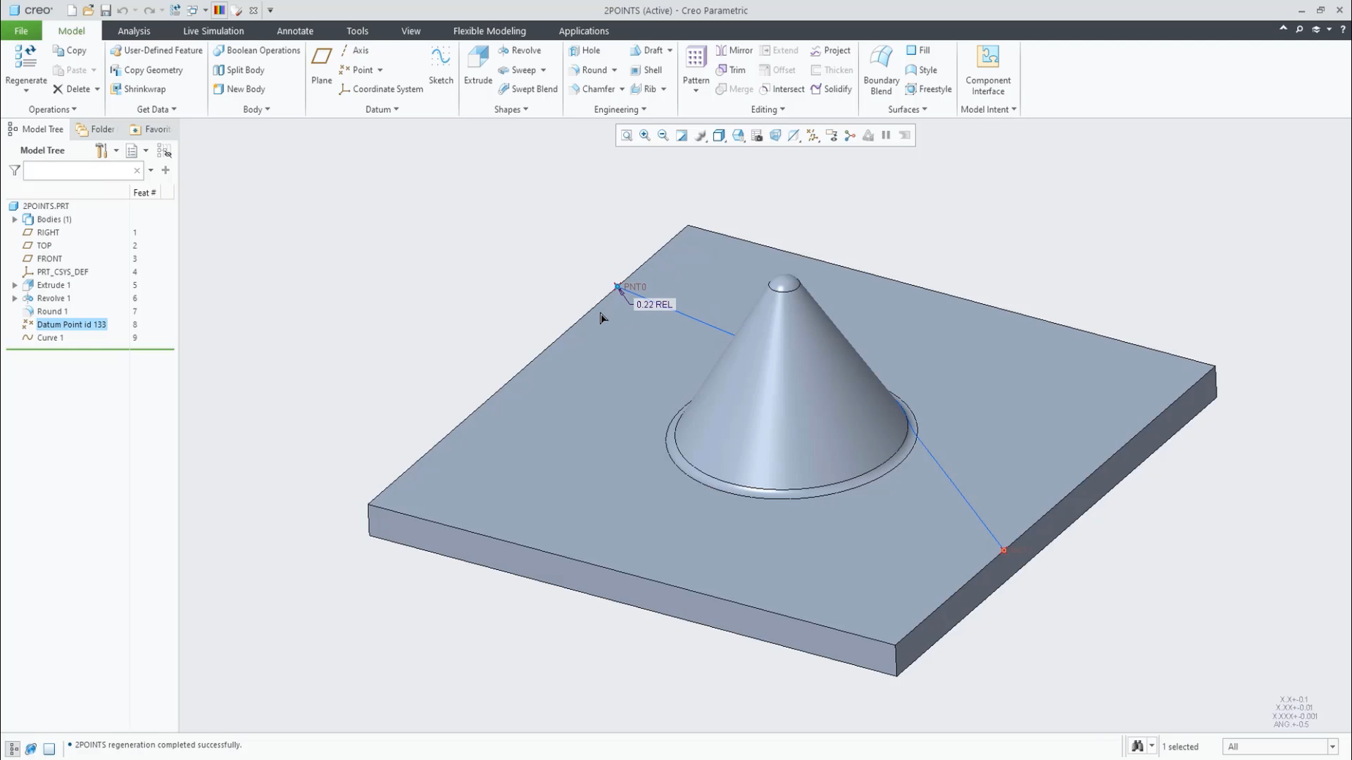 Create a Geodesic Curve Between Two Points | tutorial | PTC Learning ...