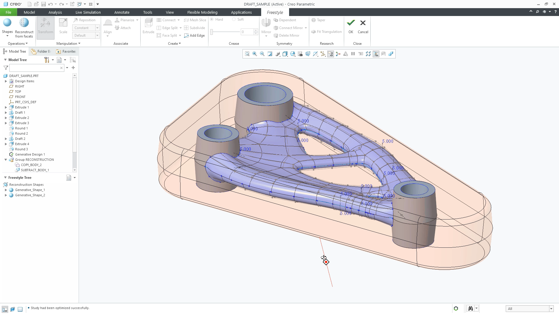 Handle Drafts in Reconstruction Process | tutorial | PTC Learning Connector