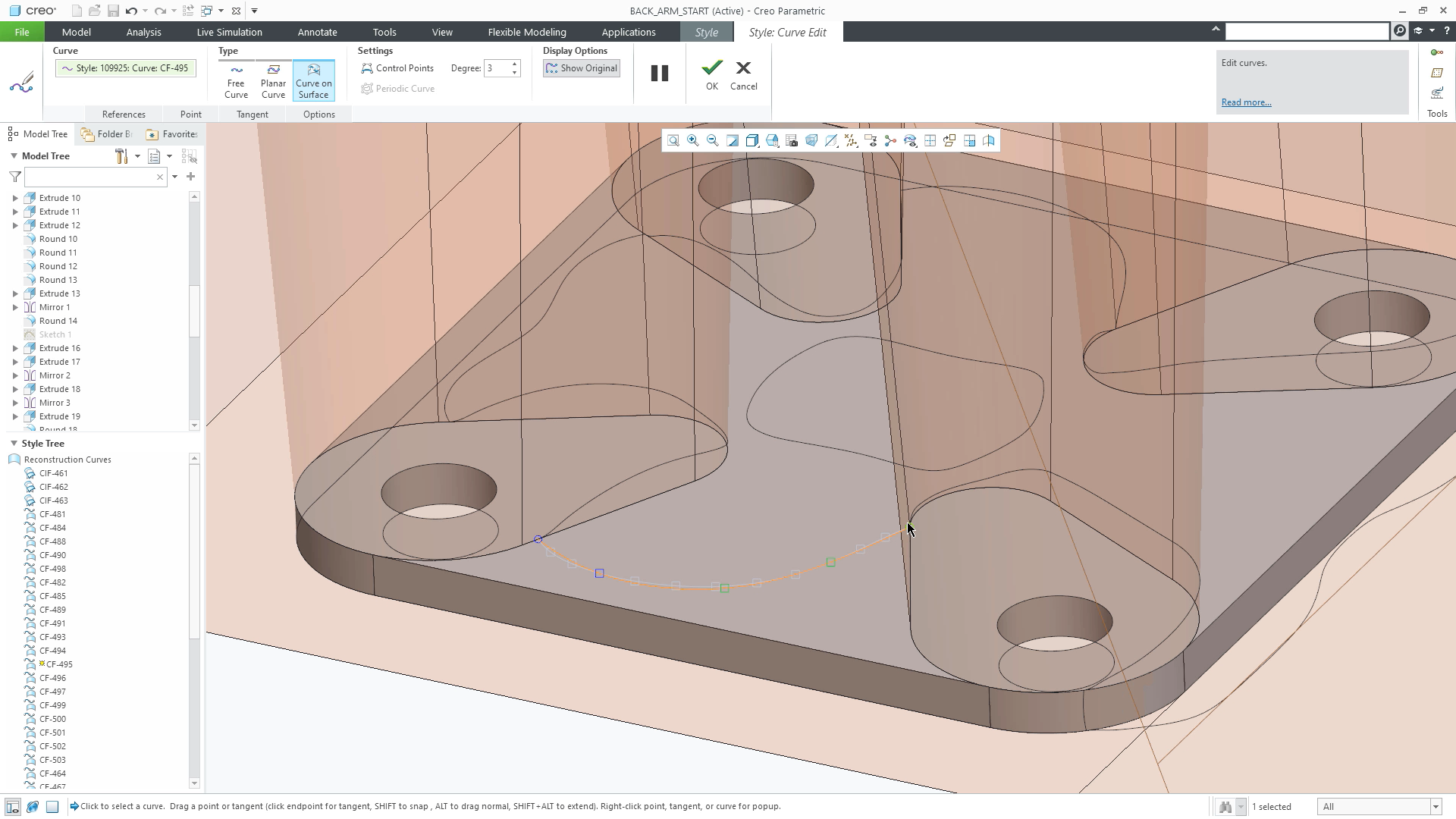 Edit Heavy Style Curve in Generative Design | tutorial | PTC Learning ...