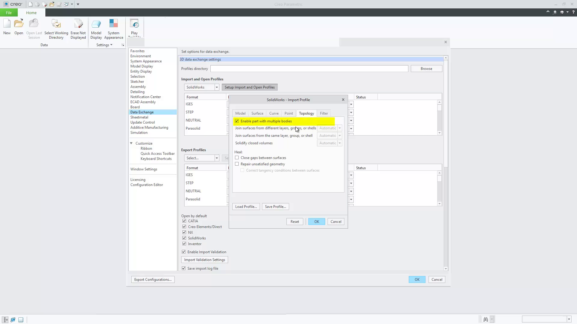 Use Multibody Parts in Data Exchange | tutorial | PTC Learning Connector
