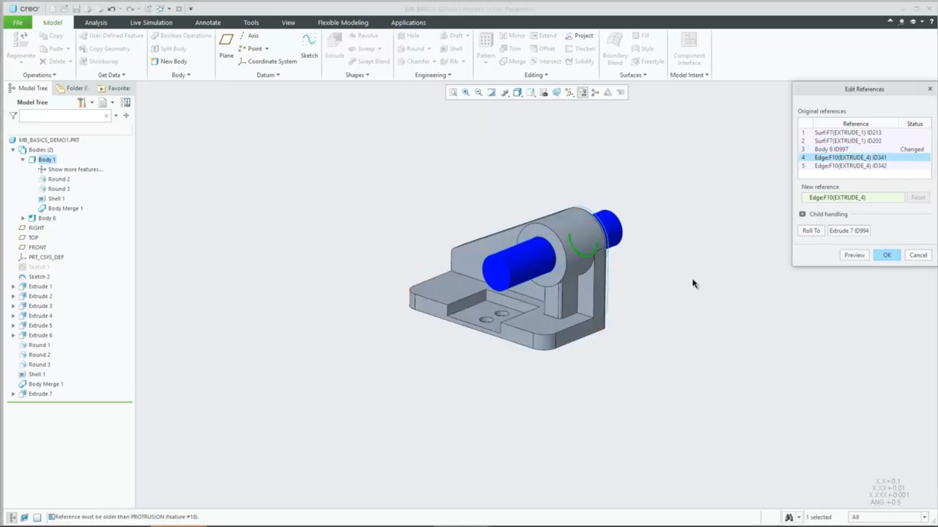 Multibody Part Design Basics | tutorial | PTC Learning Connector