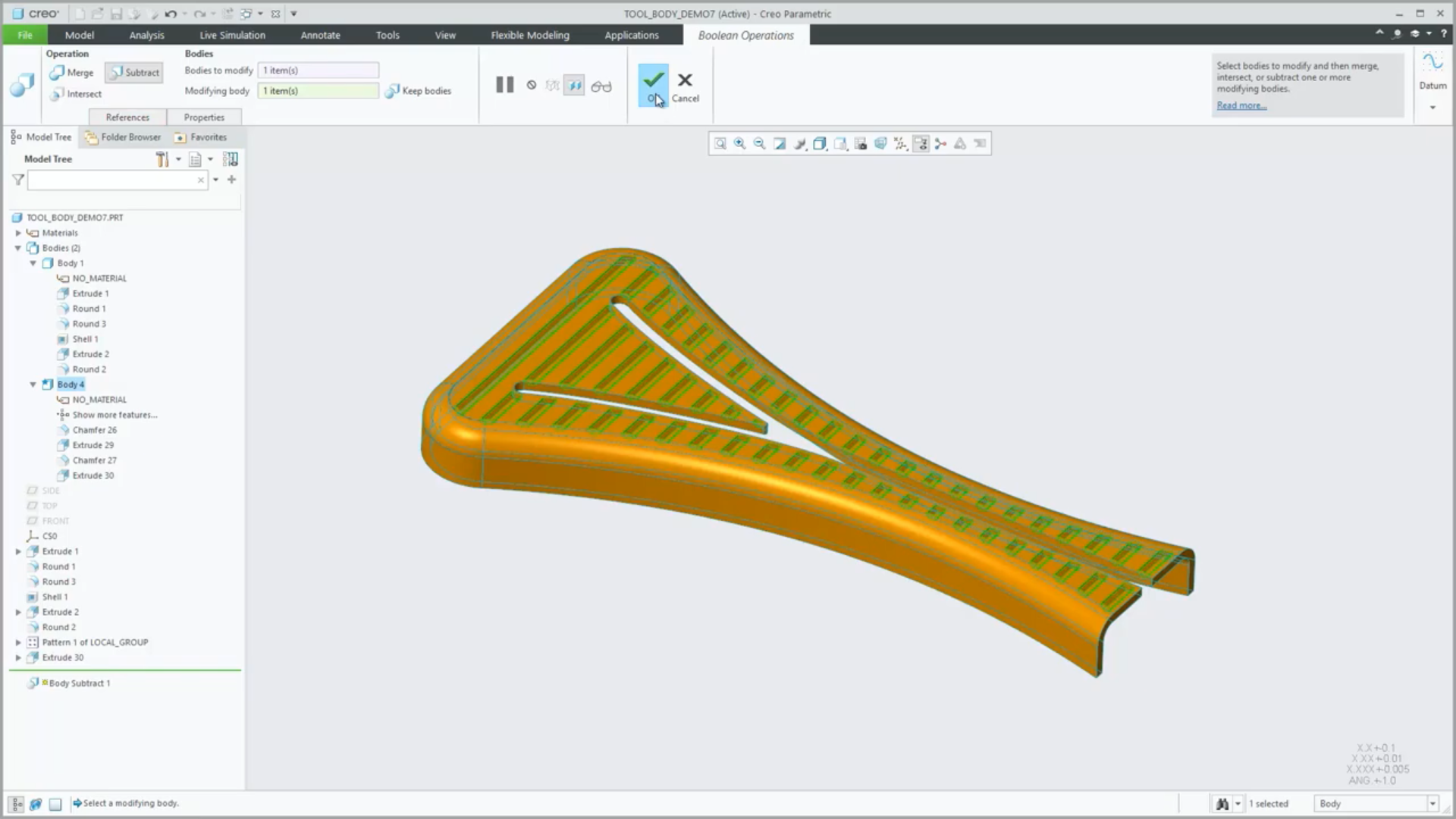 Use Bodies as Design Tools In Multibody Part Design | tutorial | PTC ...