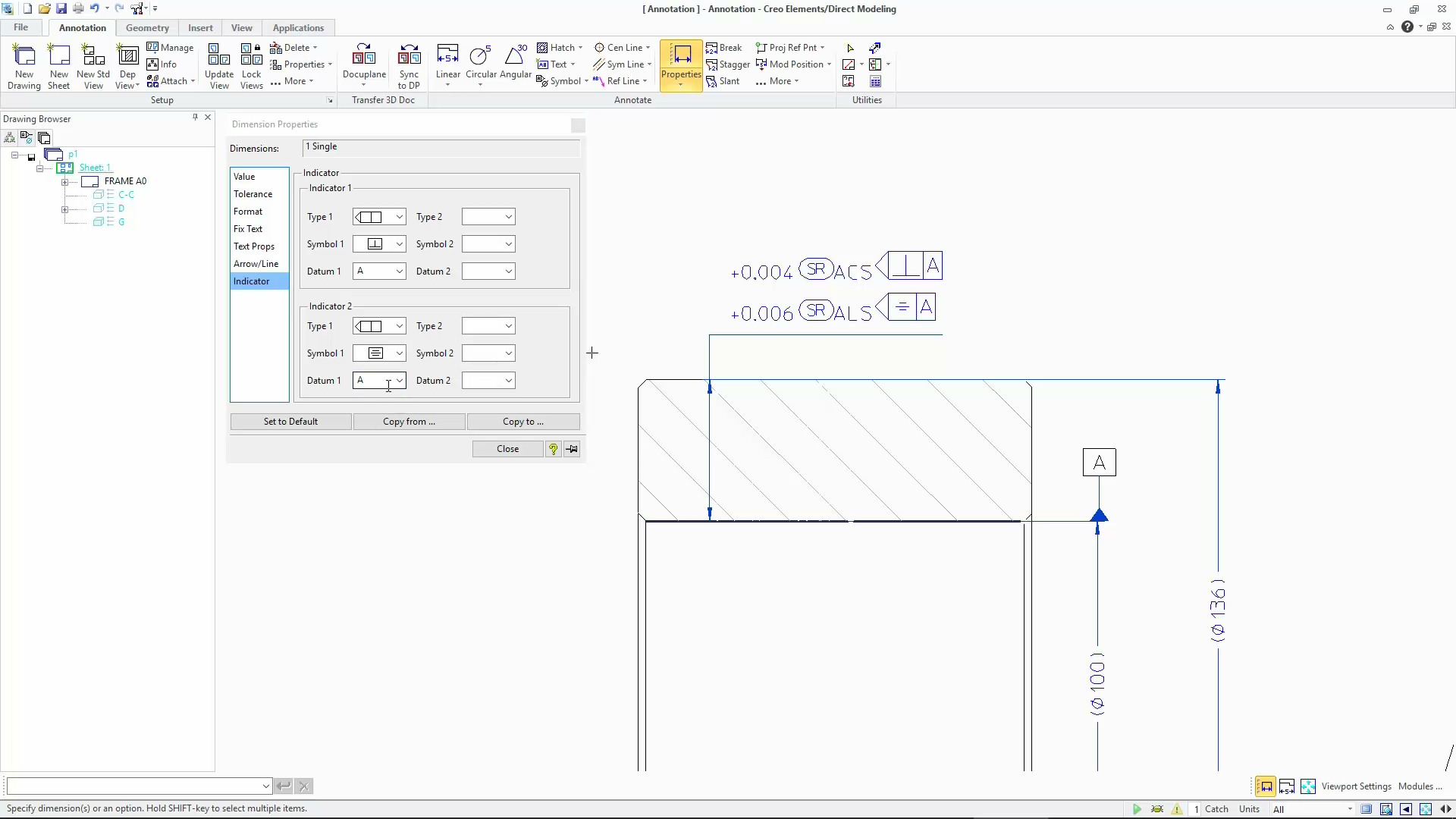 Create Indicators for Dimensional Tolerancing | tutorial | PTC Learning ...