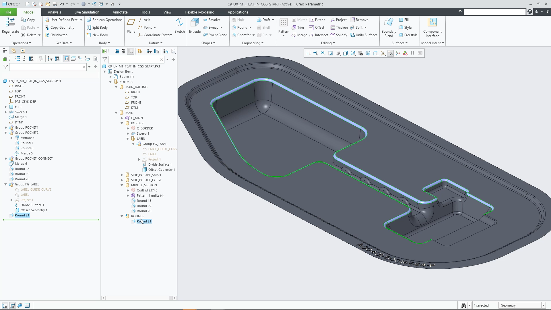 Ptc Tutorial Models Model Tree Enhancements - Features in Custom Groups | tutorial | PTC ...