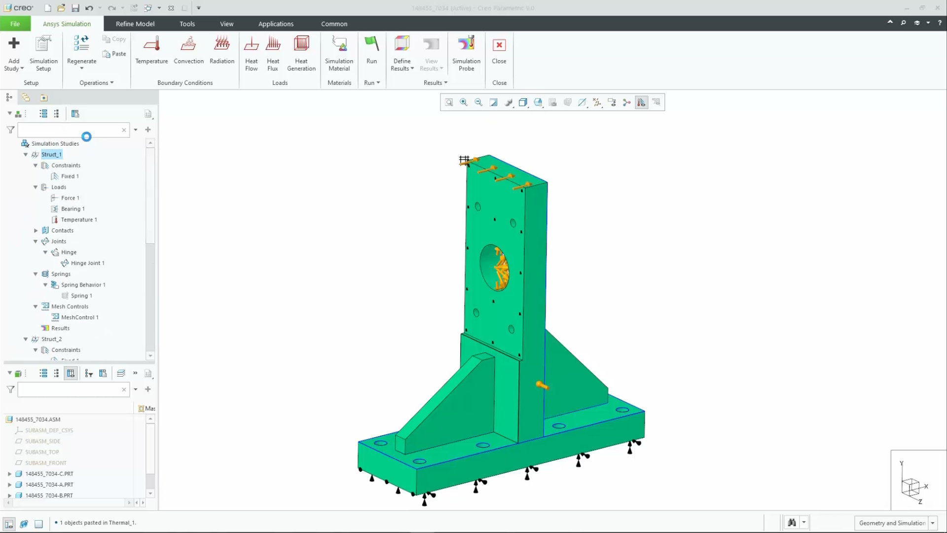 Copy/Paste Multiple Objects in Creo Ansys | tutorial | PTC Learning ...