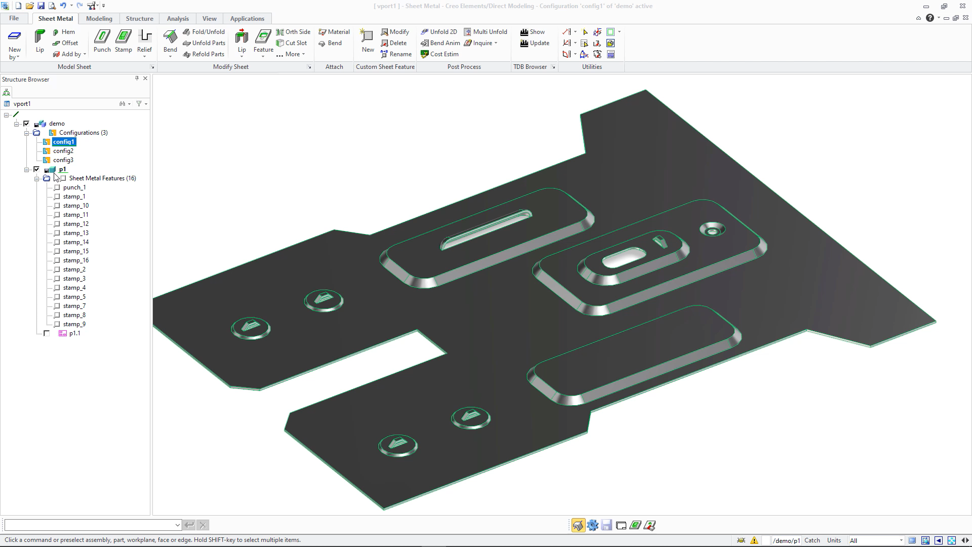 Multi-Level Features in Sheetmetal | tutorial | PTC Learning Connector