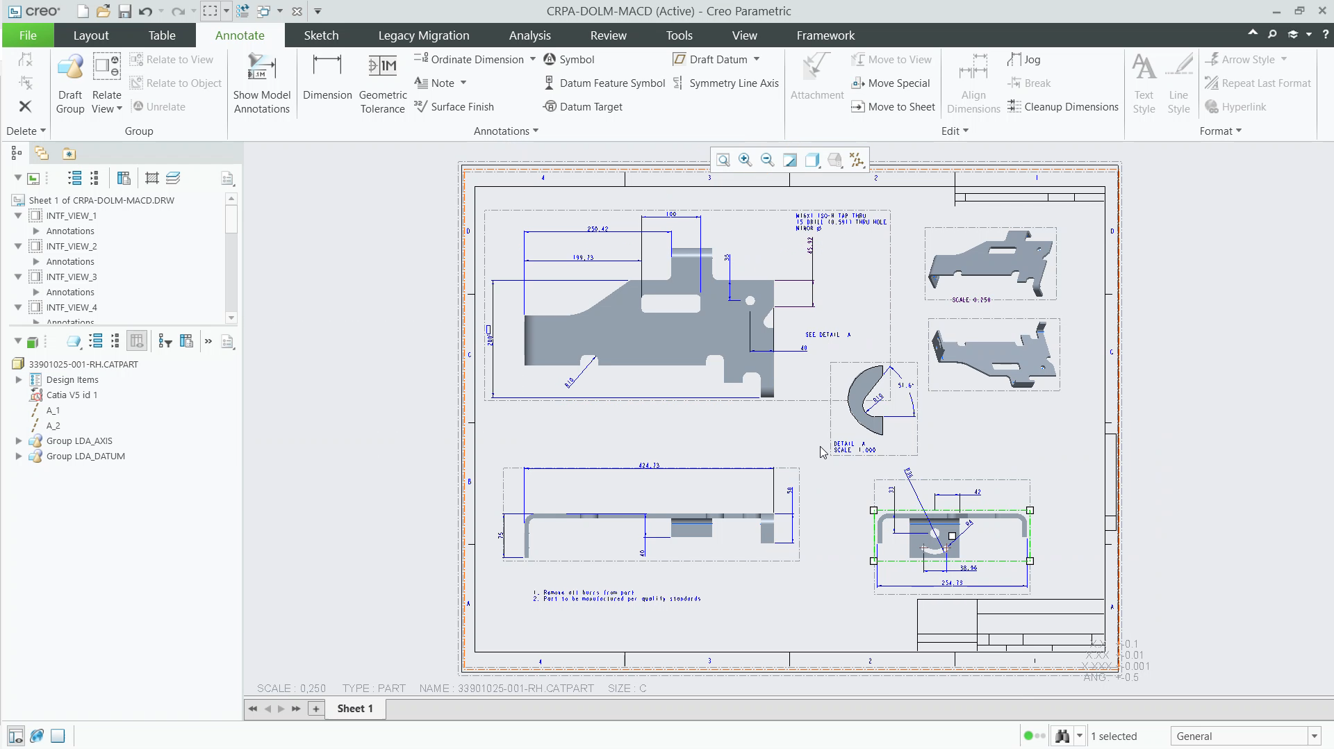 Map Annotations and Clean Up the Drawing | tutorial | PTC Learning ...