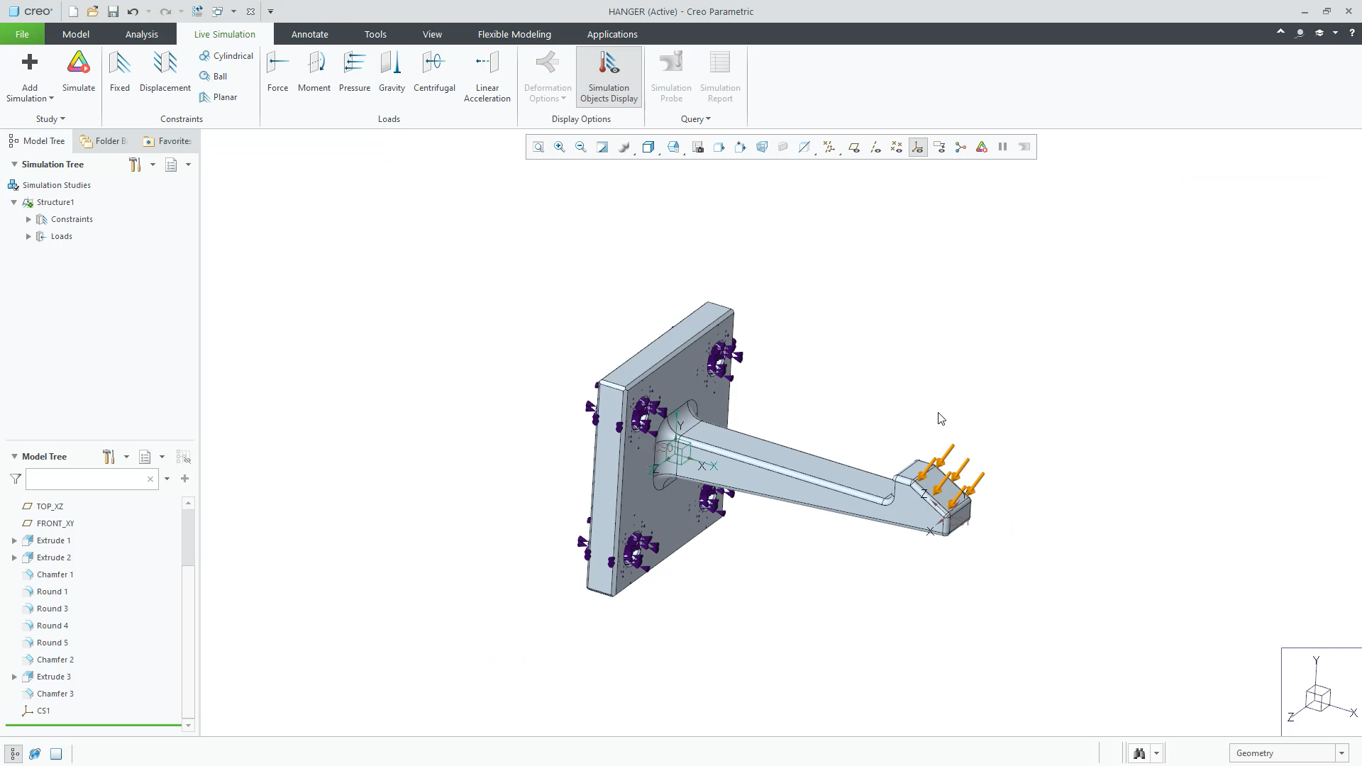 See a Preview of Boundary Conditions | tutorial | PTC Learning Connector